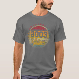 2003 Vintage Retro 18:e födelsedagsgåvan 18 år gam T Shirt