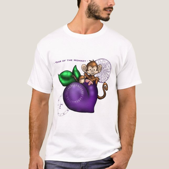 2004 år av apan! (plommon) tee (Framsida)