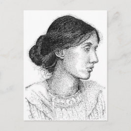 2004 Bläck Teckning av Virgina Woolf Vykort