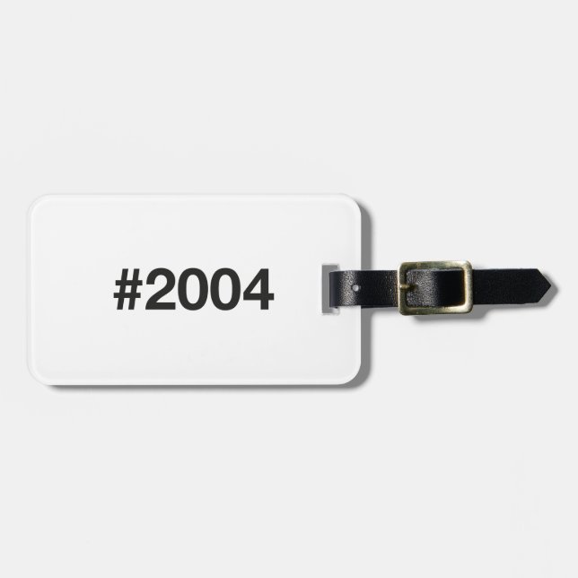 2004 Hashtag 21 födelsedagsdagen Bagagebricka (Horisontell Framsida)