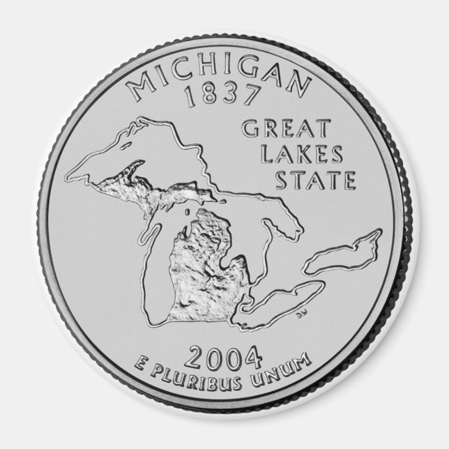 2004 Michigans statskvartal Magnet (Framsidan)