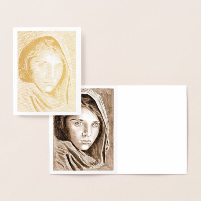 2004 Min egen penna Teckning i guldolja Folierat Kort (Display)