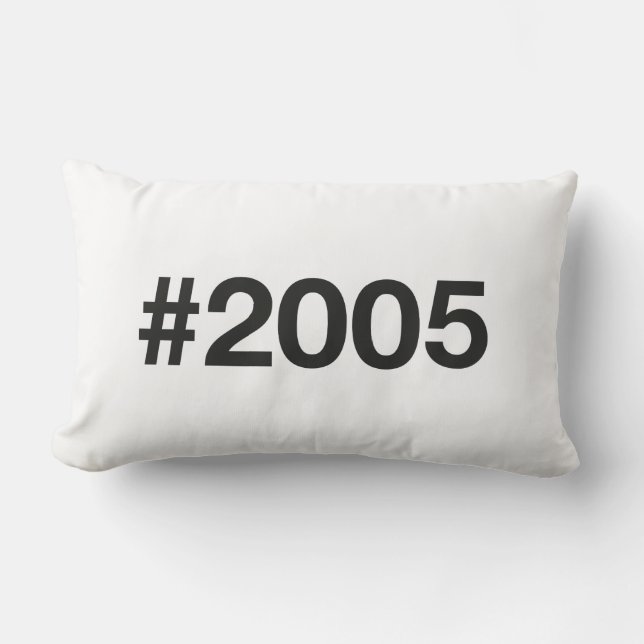 2005 Hashtag 20 födelsedagsdagen Lumbarkudde (Framsida)