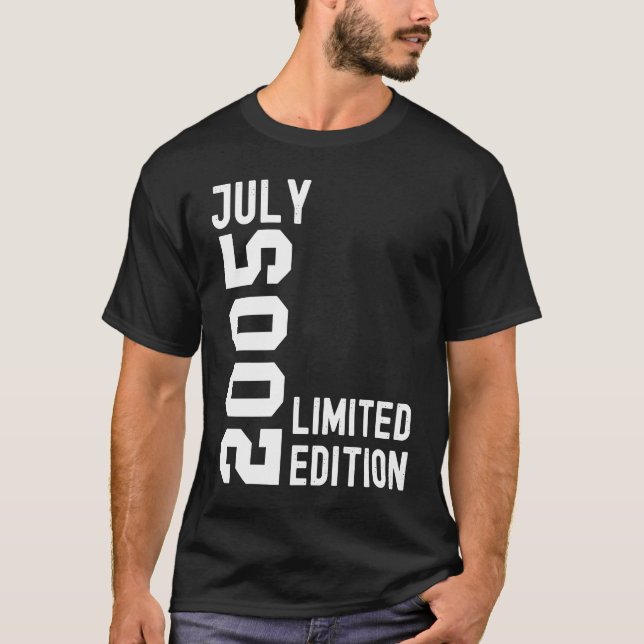 2005 juli Grattis på födelsedagen Party T Shirt (Framsida)