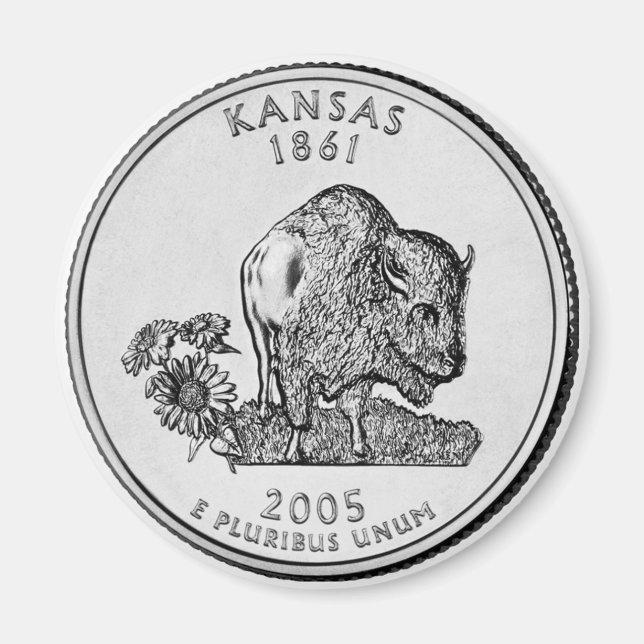 2005 Kansas-statskvartal Magnet (Framsidan)