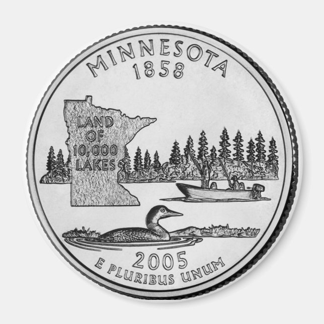 2005 Minnesota State Quarter Magnet (Framsidan)