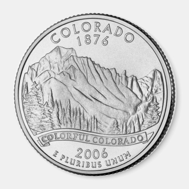 2006 Colorado State-kvartalsmagnet Magnet (Framsidan)