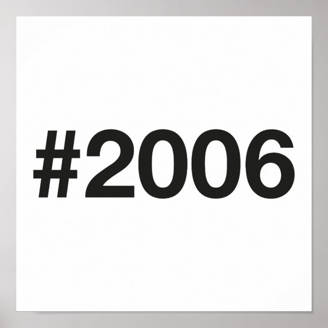 2006 Hashtag 19 födelsedagsdagen Poster (Framsidan)