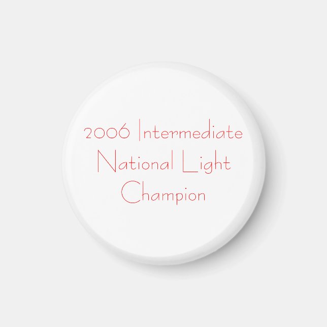 2006 Intermediate National LightChampion Magnet (Framsidan)