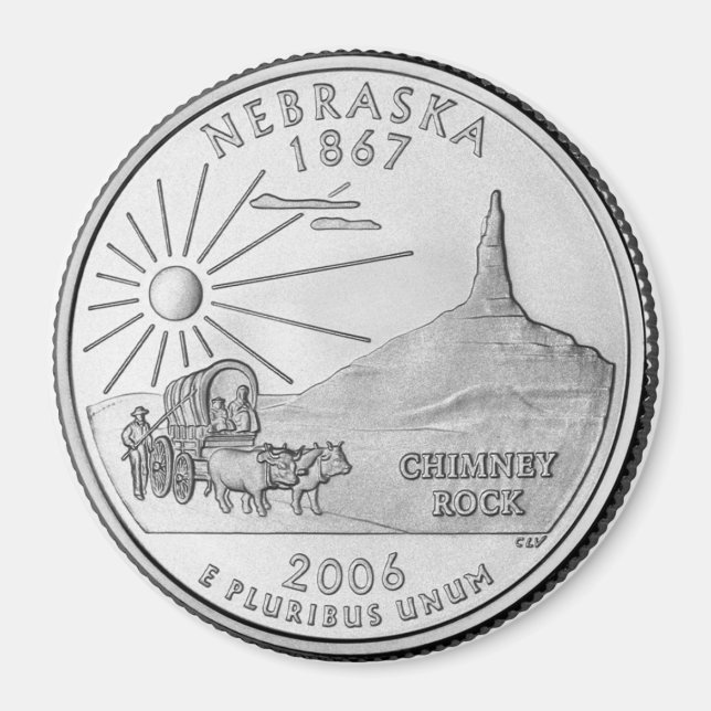 2006 Nebraska State Quarter Magnet (Framsidan)