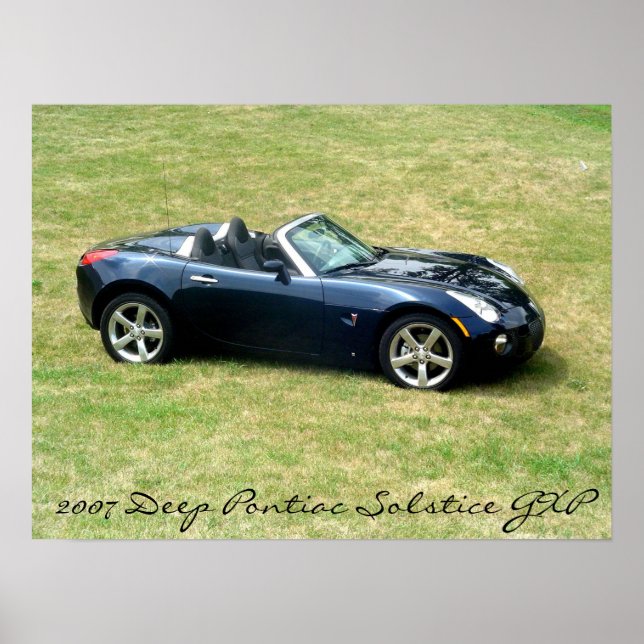 2007 Deep Blue Pontiac Solstice GXP Bild Poster (Framsidan)