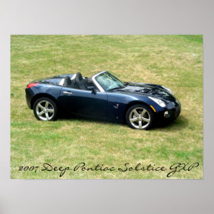 2007 djupblå bild för Pontiac Solstice GXP Poster