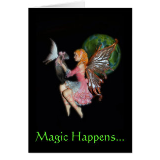 2007 FairyCatV2, Magic Happens... - Anpassad Hälsningskort