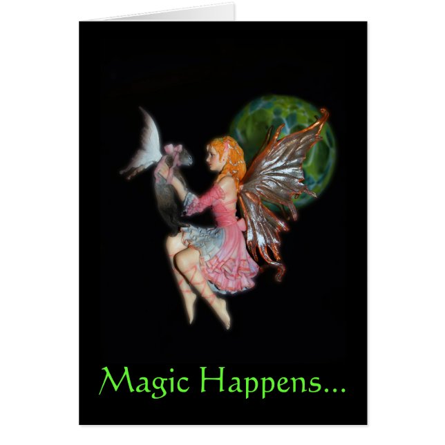 2007 FairyCatV2, Magic Happens... - Anpassad Hälsningskort (Framsidan)