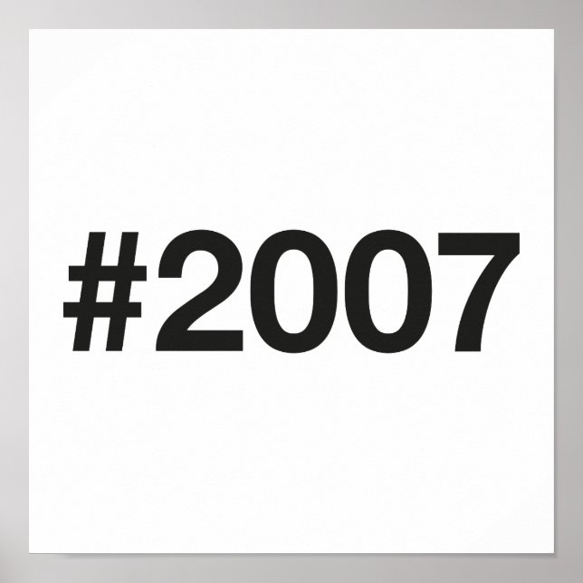 2007 Hashtag 18 födelsedagsdagen Poster (Framsidan)
