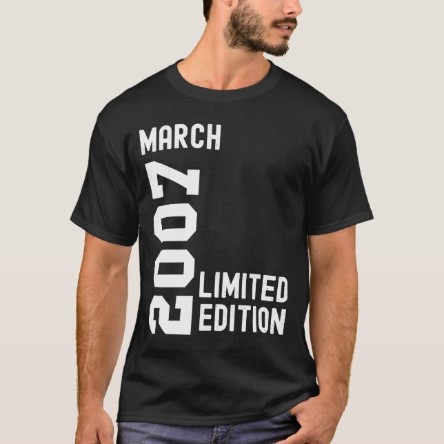 2007 mars Grattis på födelsedagen Party T Shirt (Framsida)