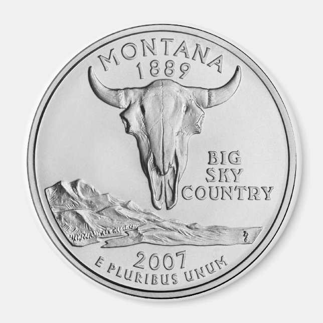 2007 Montana State Quarter Magnet (Framsidan)