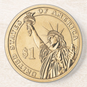 2007 presidents- en dollar myntar från U.S.-minte Underlägg