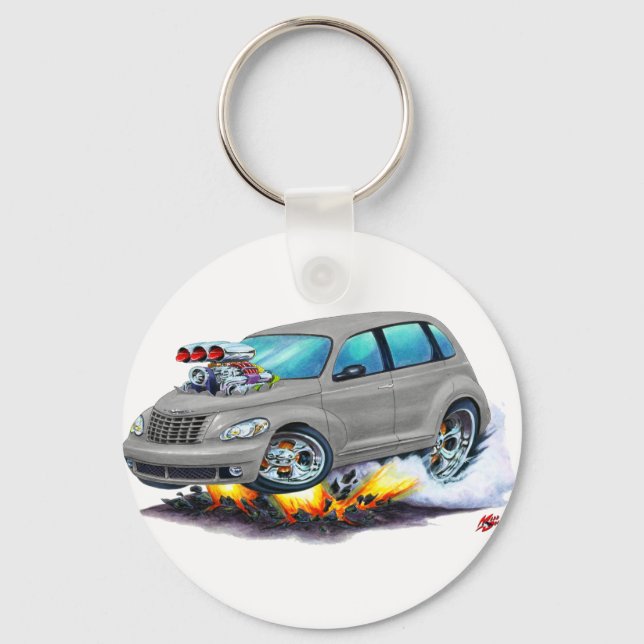 2008-10 PT Cruiser Grått Car Nyckelring (Framsida)