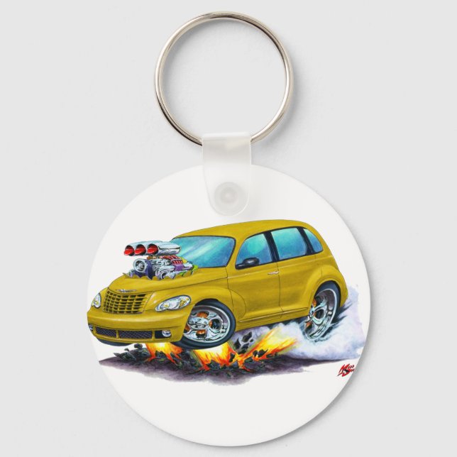 2008-10 PT Cruiser Guld bil Nyckelring (Framsida)