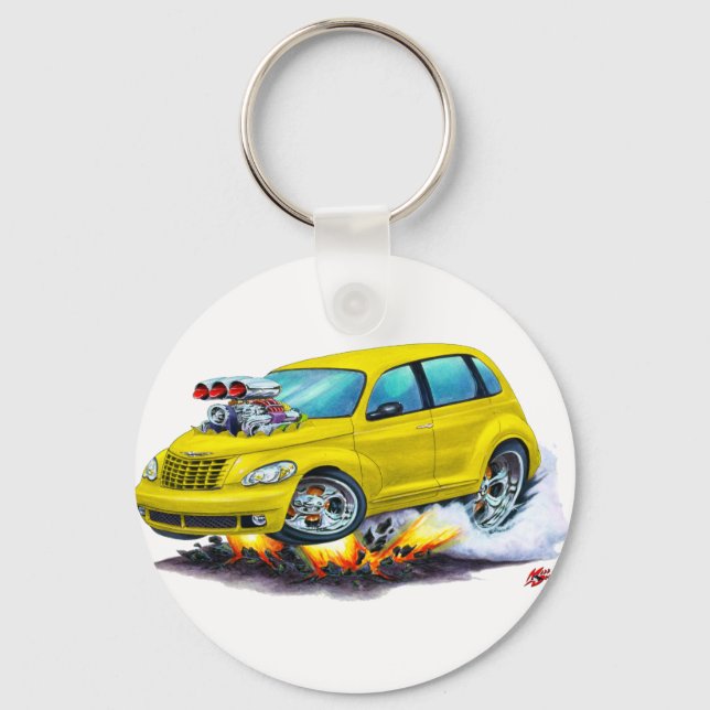 2008-10 PT Cruiser Gult Car Nyckelring (Framsida)
