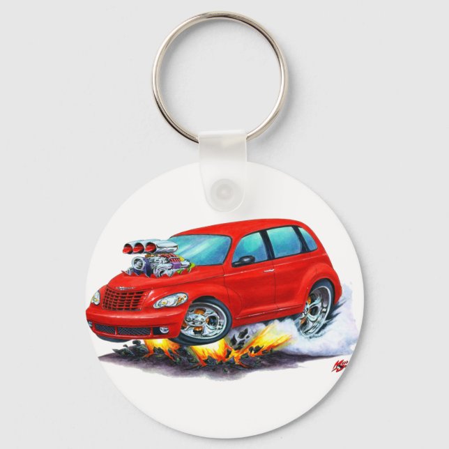 2008-10 PT Cruiser Red Car Nyckelring (Framsida)