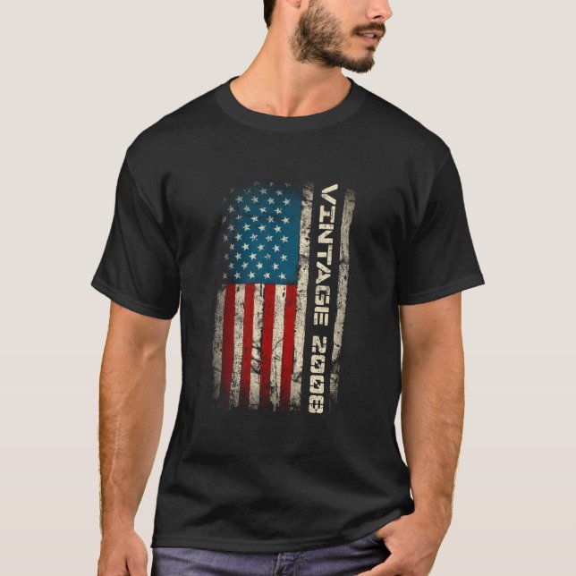2008 15:e 15 USA:s flagga T Shirt (Framsida)
