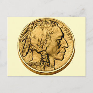 2008 Amerikanska Buffalo Guld Bulion Coin Post Car Vykort