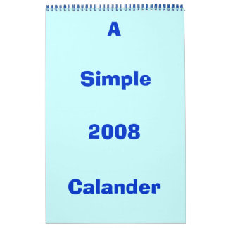 2008, Calander, A. Kalender