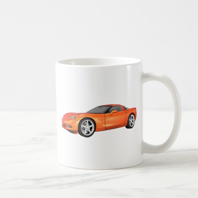 2008 Corvette: Idrottsbil: Orange Avslutar: Kaffemugg (Höger)