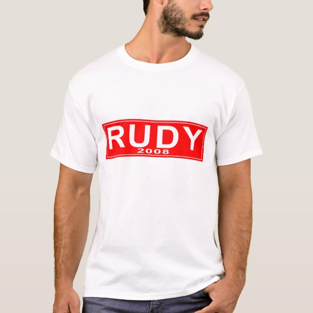 2008 röda Rudy Giuliani T-tröja Tee Shirt (Framsida)