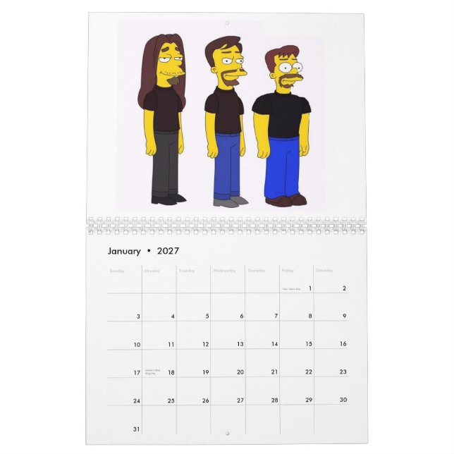 2008 söta hämndkalender kalender (Jan 2027)