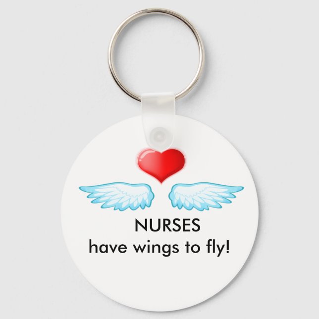 2009111418528, NURSES har vingar att flyga! Nyckelring (Framsida)
