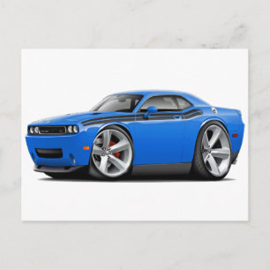 2009-11 Challenger RT B5 Blå-Svart Bil Vykort