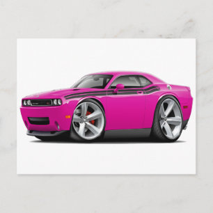 2009-11 Challenger RT Fuschia-Black Car Vykort