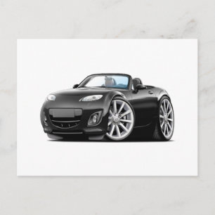 2009-13 Miata Black Car Vykort