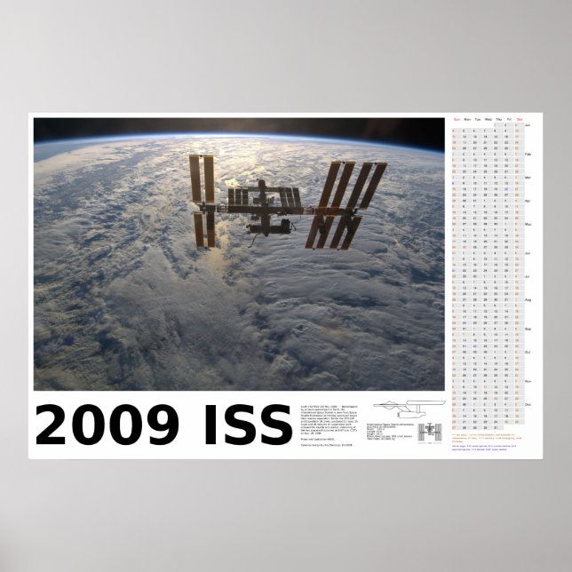 2009 Internationella rymdstationens kalender Poster (Framsidan)