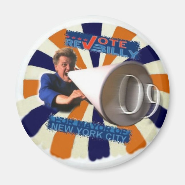 2009 NY Mayor Rev Billy Magnet (Framsidan)