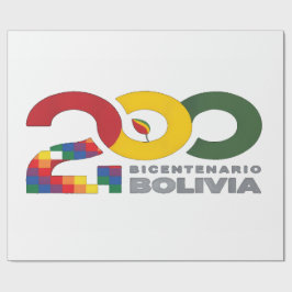 200 år Bolivia bicentenario Presentpapper