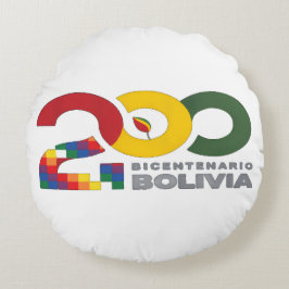 200 år Bolivia:s tvåhundraårsjubileum Rund Kudde