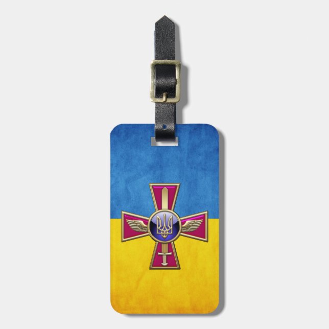[200] Det ukrainska Luft Force Emblem Bagagebricka (Vertikal Framsida)