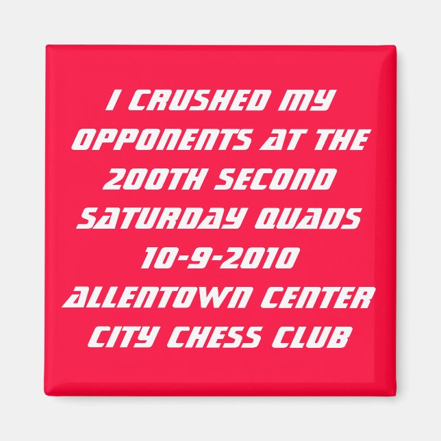 200:e Allentown Quads Magnet (Framsidan)