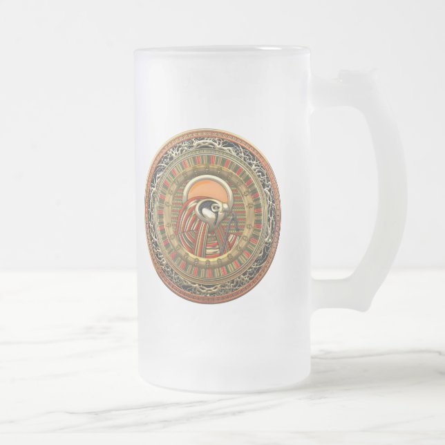 [200] Egyptiska Sol gud Ra Frostat Ölglas (Höger)