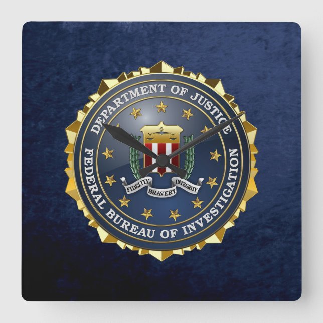 [200] FBI Speciell Edition Fyrkantig Klocka (Framsida)
