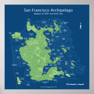 200 fot bakåtkompatibel San Francisco-strömkarta 3 Poster