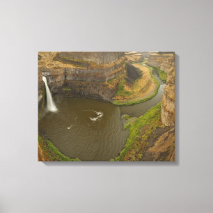 200 fot höga Palouse Falls State Park i Canvastryck