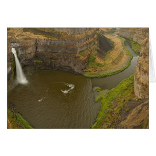 200 fot höga Palouse Falls State Park i Hälsningskort