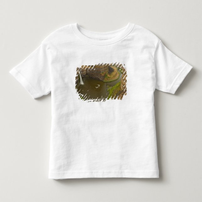 200 fot höga Palouse Falls State Park i T-shirt (Framsida)