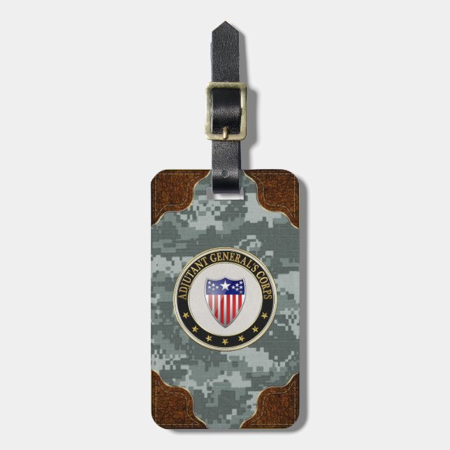 [200] Generaladderande kår Gren Insignia [3D] Bagagebricka (Vertikal Framsida)