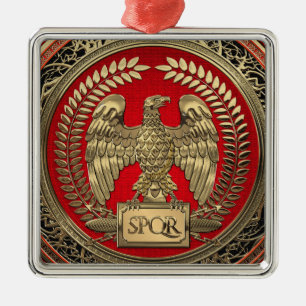 [200] Guld Roman Imperial Eagle Julgransprydnad Metall